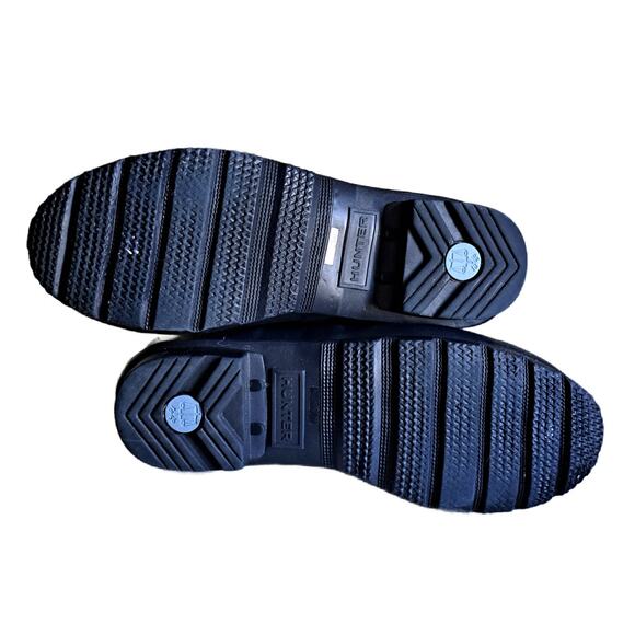 HUNTER Iconic Original Tall Rain BOOTS Size 6 Navy Blue Preppy - Picture 8 of 9